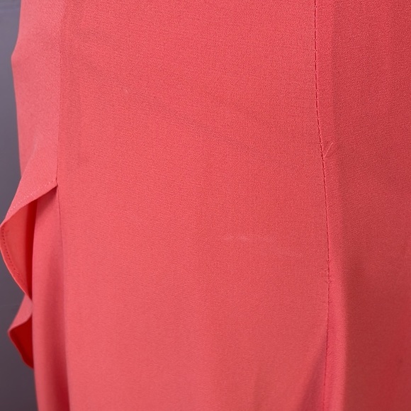 Fame and Partners Orange Chiffon Dress 4 - Picture 10 of 11